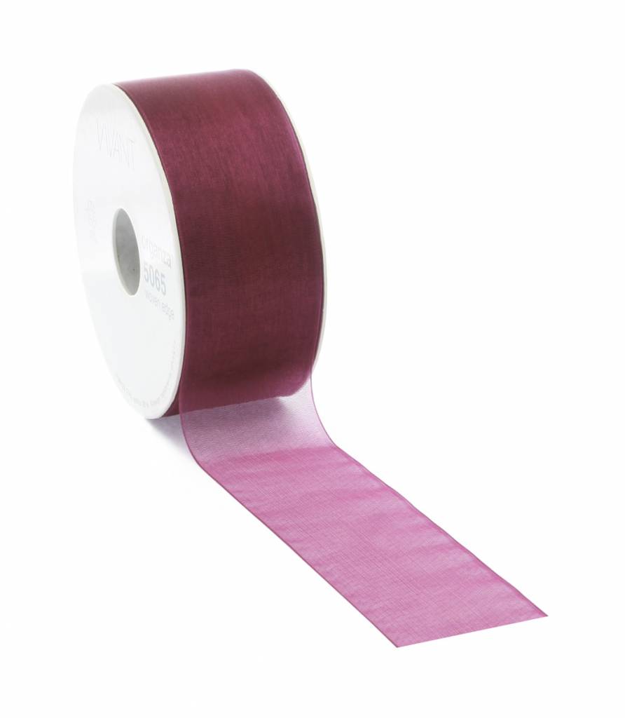 Organza lint met draad - Fuchsia