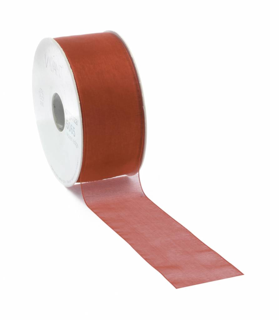 Organza ribbon wired - Red