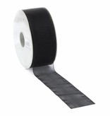 Organza ribbon wired - Black