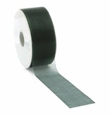 Organza ribbon wired - Dark Green