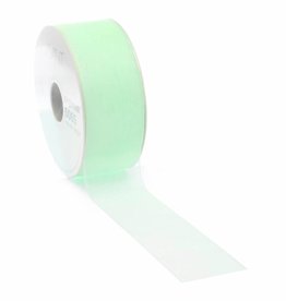 Ruban organza avec fil de fer - Mint