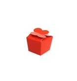 Mini Ballotin für 1 Praline - 30*30*30 mm - glänzend  Rot - 100 Stück