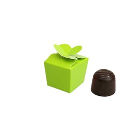 Mini Ballotin für 1 Praline - glänzend Limone