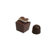 Mini Ballotin pour 1 praline - 30*30*30 mm - brun foncé - 100 pièces