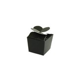 Mini ballotin voor 1 bonbon - 30*30*30 mm - glanzend zwart - 100 stuks