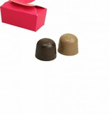 Mini ballotin for 2 chocolates - fuchsia - 65 * 30 * 30mm  - 100 pieces