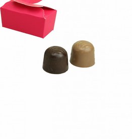 Mini ballotin für 2 Pralinen - Fuchsie