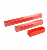 Truffelbox Red with transparant lid - 112*30*30mm - 50 pieces