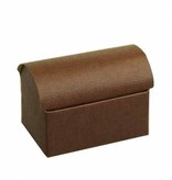 "Seta" Treasure chest  reliëf - dark brown - 250gr. - 100*70*75mm - 10 pieces