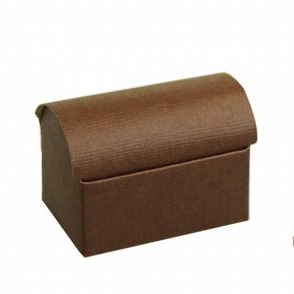 "Seta" Treasure chest  reliëf - dark brown - 250gr. - 100*70*75mm - 10 pieces