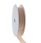 "Puff Dotty"  wired ribbon - salmon pink - 15mm  - 20m