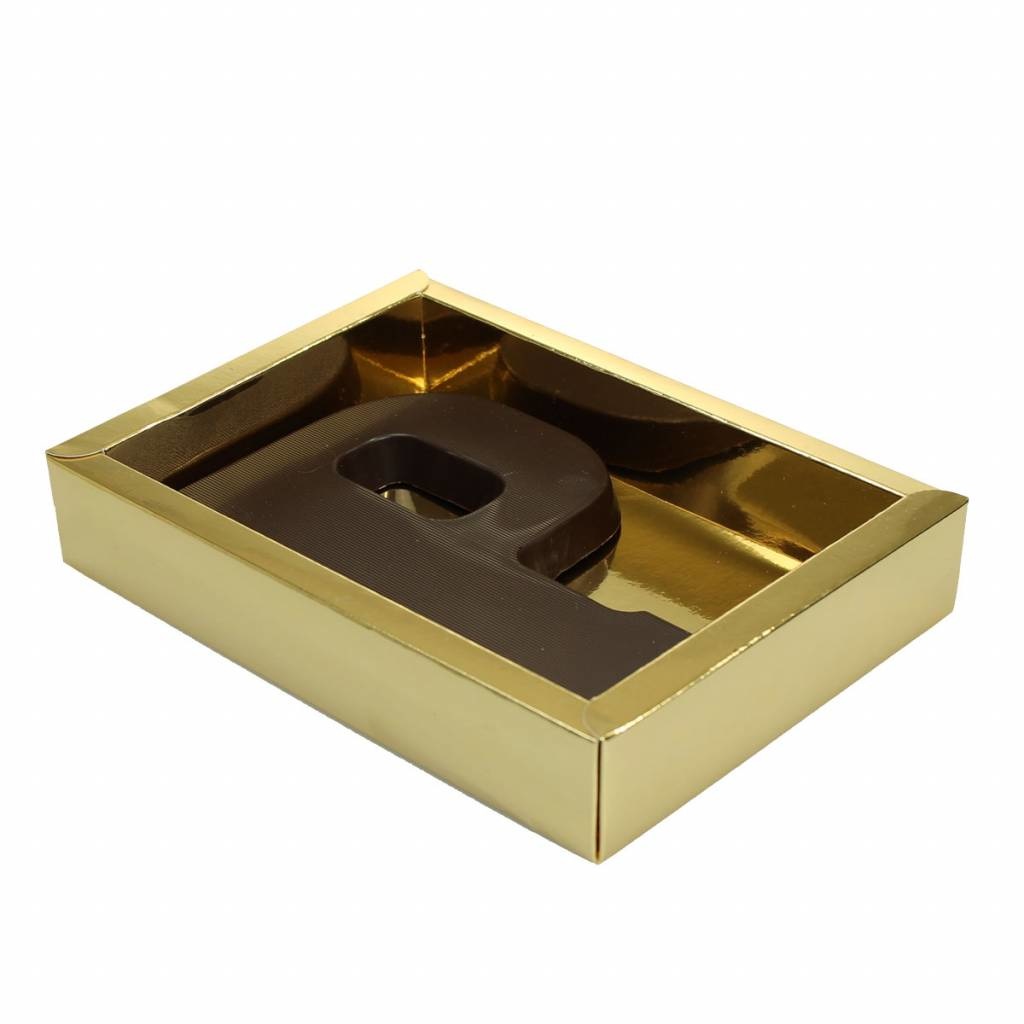 GK7 Window box with transparant lid (shiny gold) - 175*120*33mm - 100 pieces