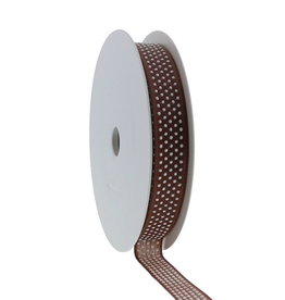 "Puff Dotty" Lint met draad   - Donkerbruin