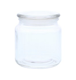 Glass storage jar with  lid  500 ml