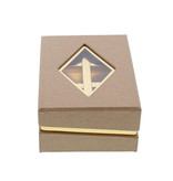 Boite à fenêtre transparente  kraft - 125 *95*55 mm - 20 pièces