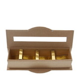 Clear window box 4 pralines kraft - 55 * 170 *40 mm - 20 pieces