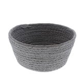 Round Paper rope basket - grey  - 10 pieces