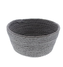 Round Paper rope basket - grey
