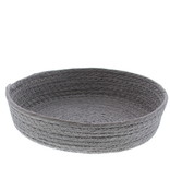 Round Paper rope basket - grey  - 10 pieces