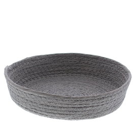 Round Paper rope basket - grey