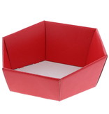 Panier carton Hexagonal Lino rosso - rouge - 10 pièces