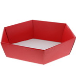 Panier carton Hexagonal Lino rosso - rouge - 10 pièces