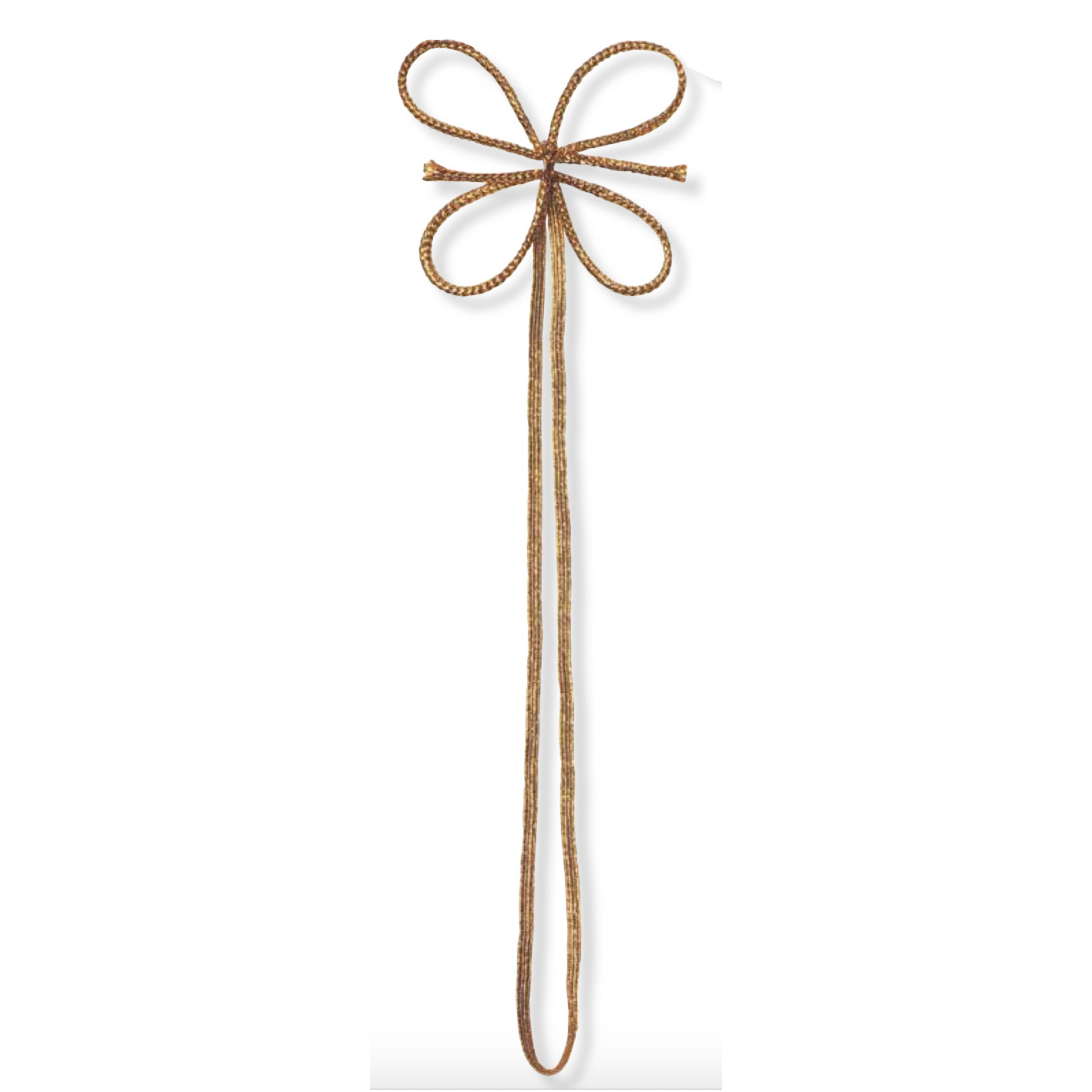 Gold elastic bow - 50 cm - 50 pieces