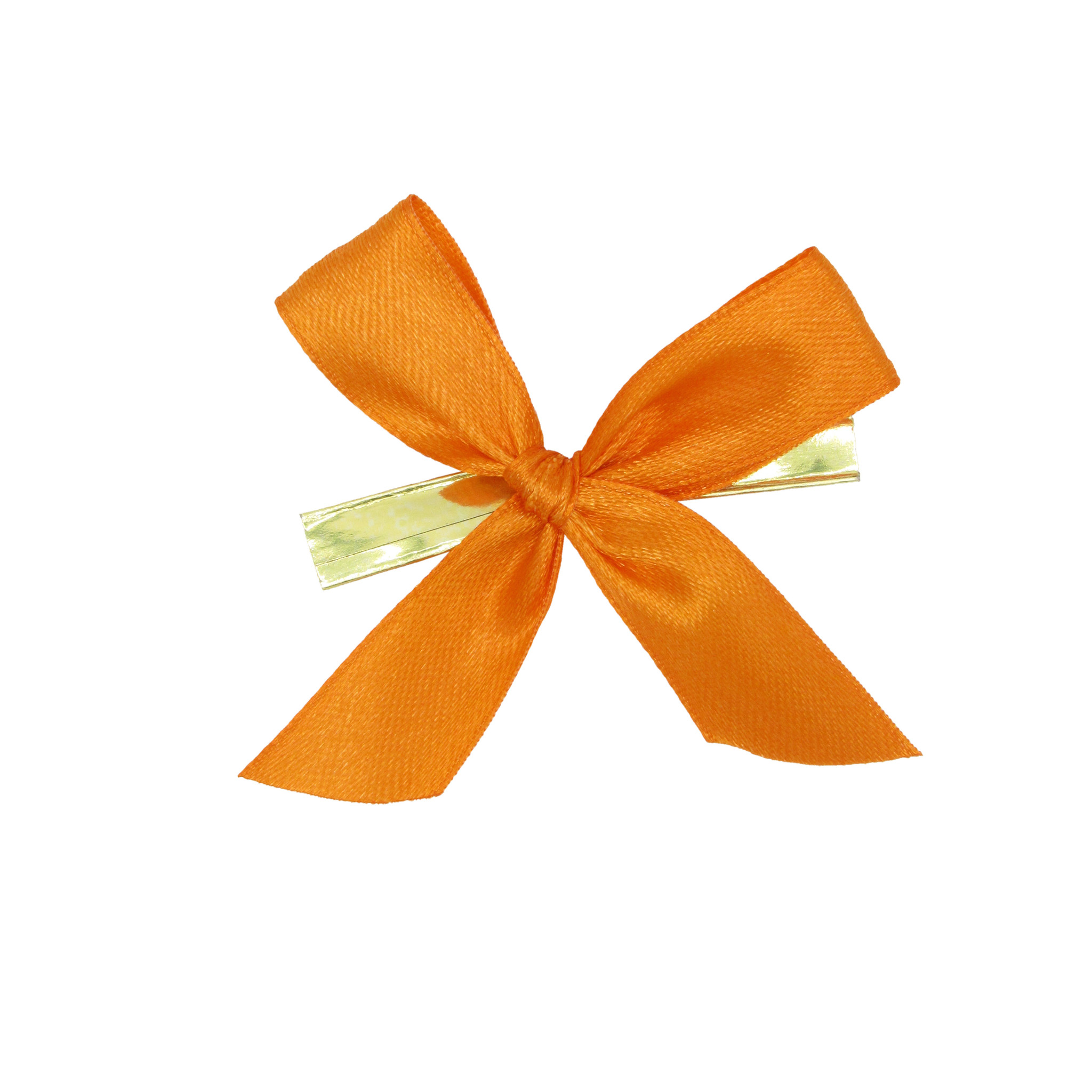 Satijn strikje met clip - Orange