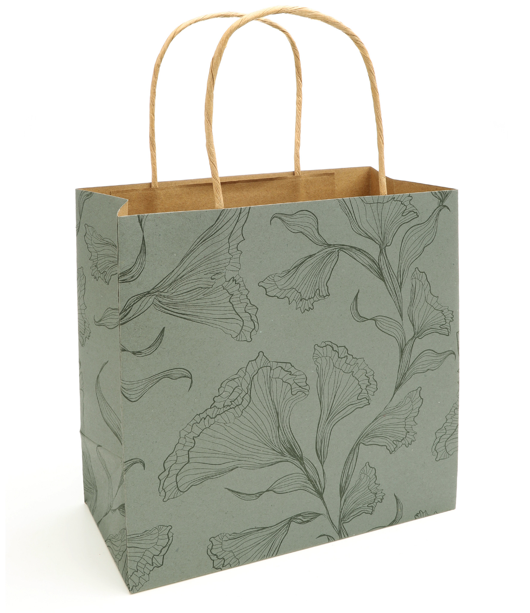 Floralice Papiertasche - Light Olive - 5 Stück