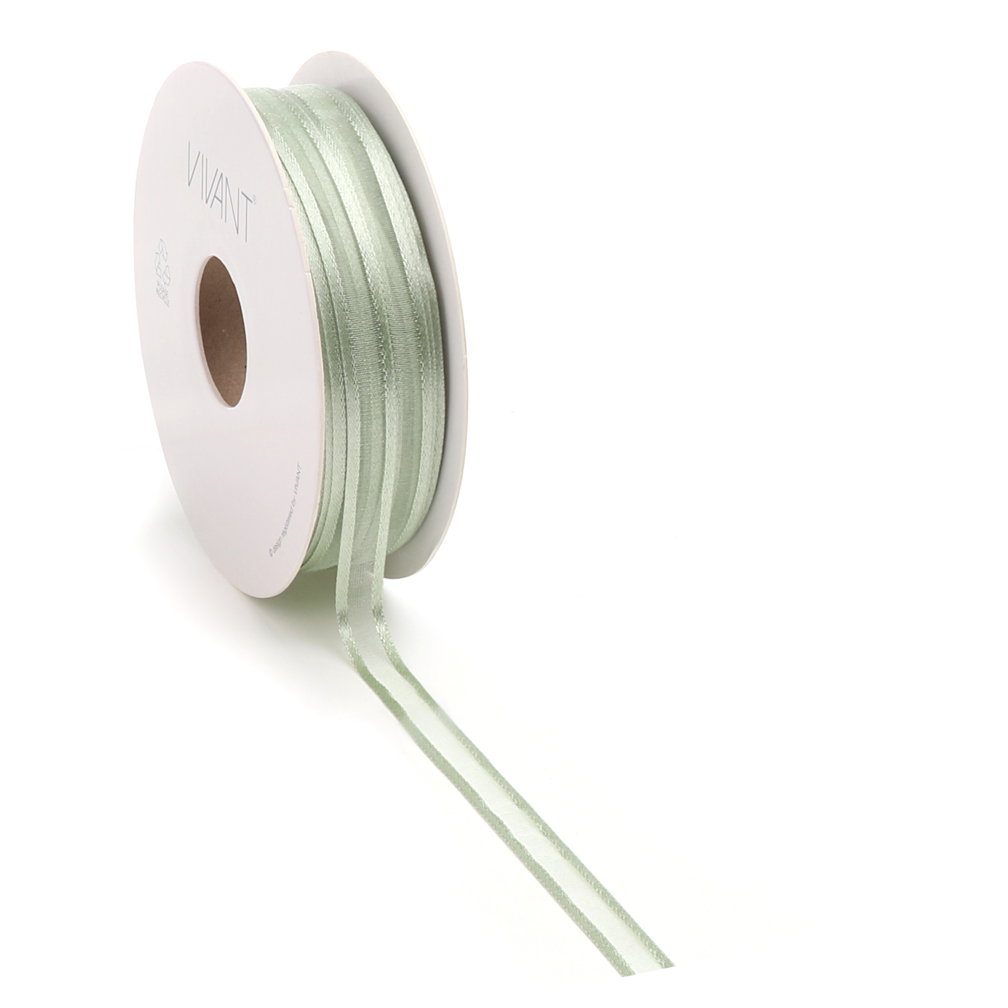 Prego woven edge Ribbon - Light Olive