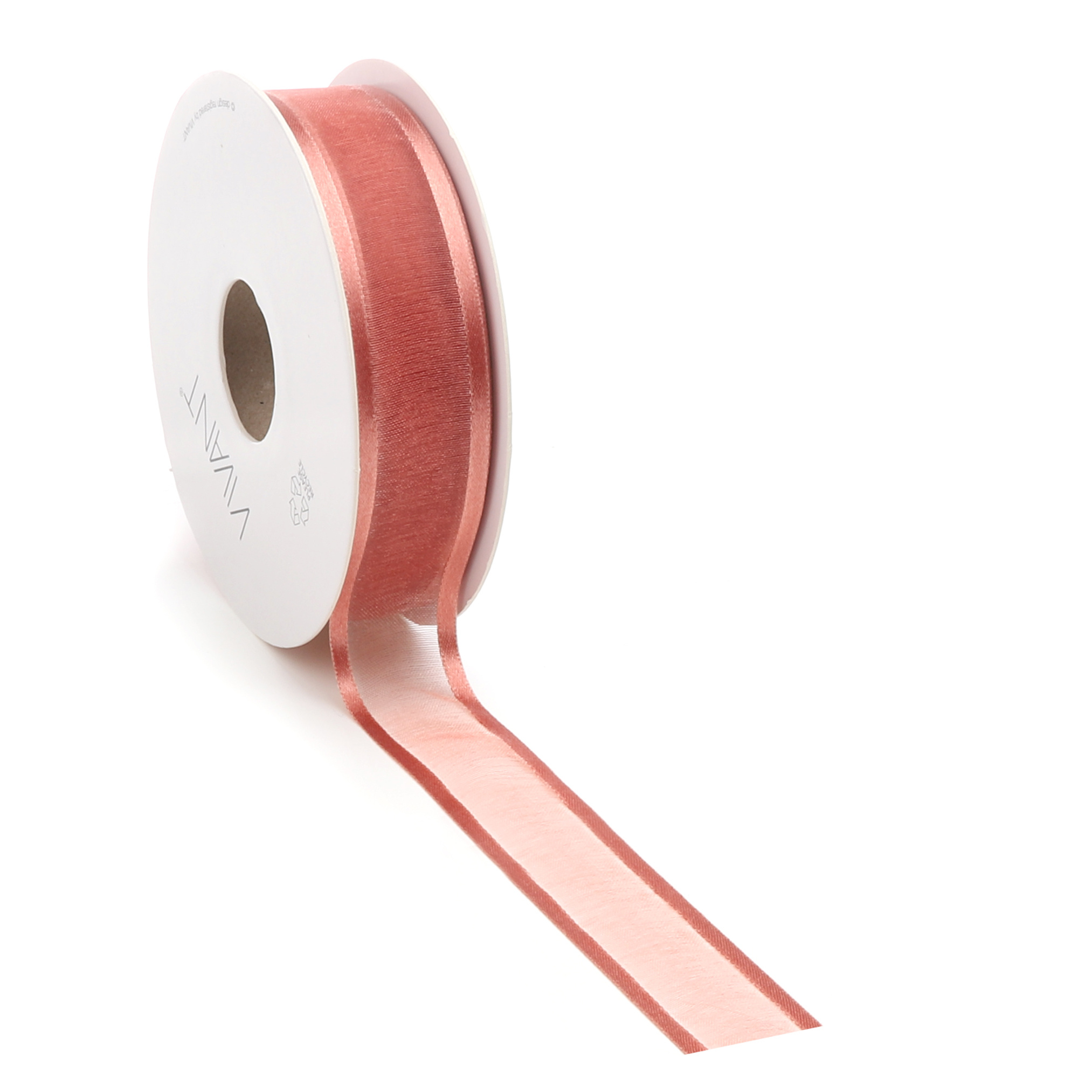 Prego woven edge Ribbon - Brique