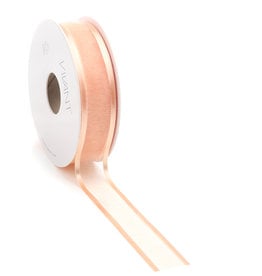 Prego woven edge Ribbon - Salmon