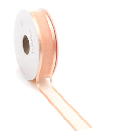 Prego woven edge Ruban - Salmon