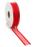 Prego woven edge Ribbon - red