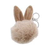 Rabbit "Pluche" key-ring  - beige - 80*80*125mm - 12 pieces