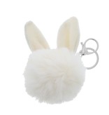 Rabbit "Pluche" key-ring  - ecru - 80*80*125mm - 12 pieces