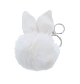 Rabbit "Pluche" key-ring  - white - 80*80*125mm - 12 pieces