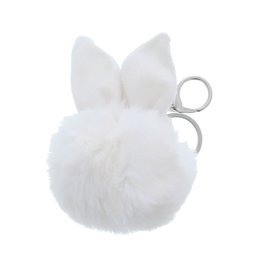 Porte-clés lapin "Pluche" - blanc