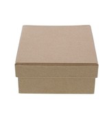 Kraft square Box with lid - 105*105*55mm - 10 pieces