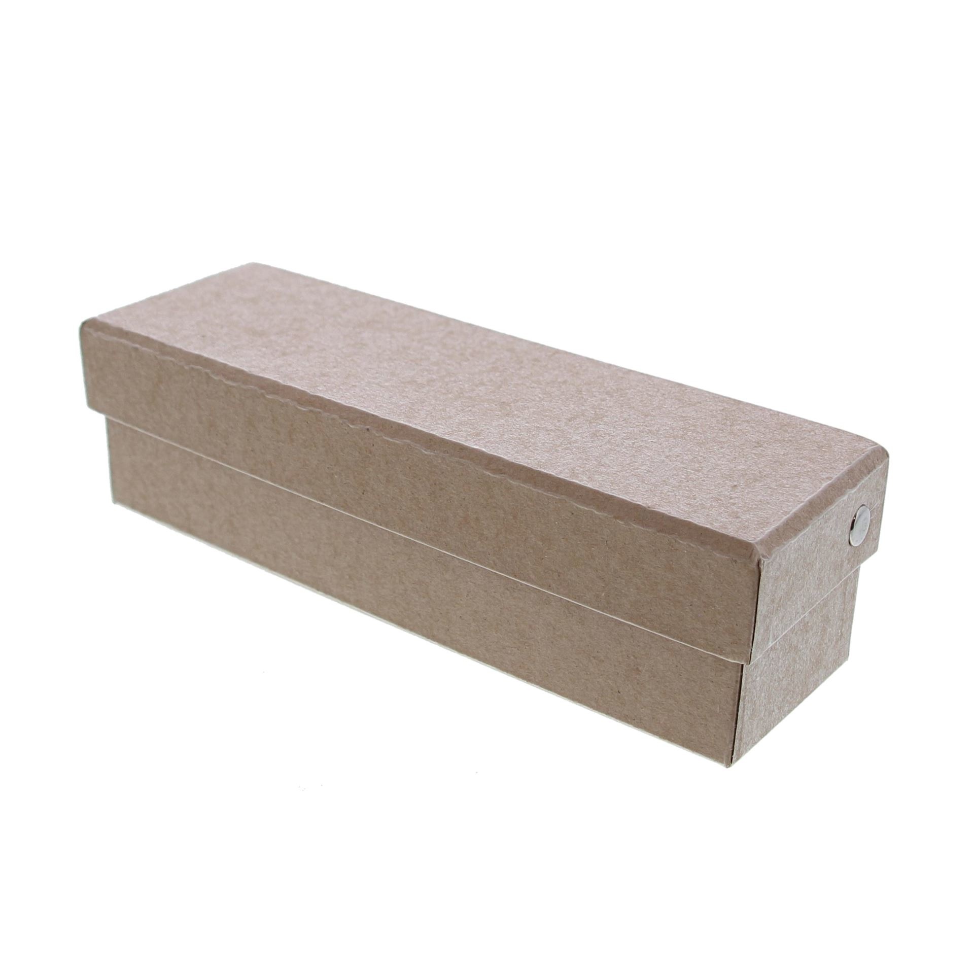 Kraft boîte rectangulaire avec couvercle  - 190*60*55mm - 10 pièces