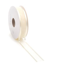 Prego woven edge Ruban - crème