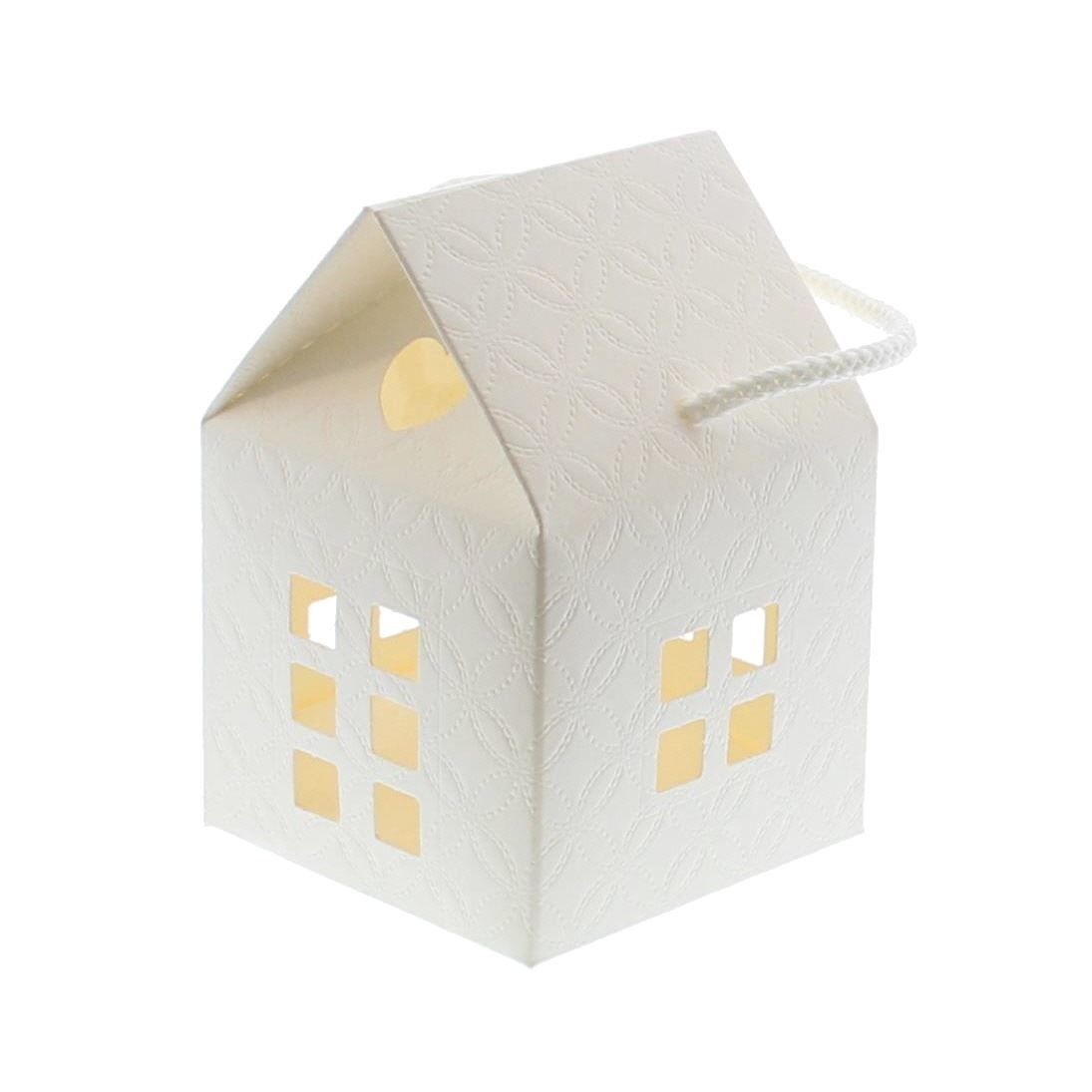 Huis "Matelasse" met koord - wit