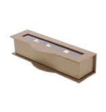 Clear window box 4 pralines kraft - 55 * 170 *40 mm - 20 pieces