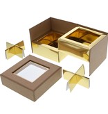 Boite à fenêtre  cube kraft 2 couches - 90 *90*75 mm - 10 pièces