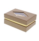 Boite à fenêtre transparente  kraft - 125 *95*55 mm - 20 pièces