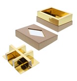 Boite à fenêtre transparente  kraft - 125 *95*55 mm - 20 pièces