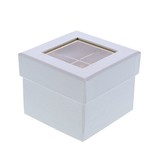 Boite à fenêtre  cube blanco 2 niveles - 90 *90*75 mm - 10 unidades