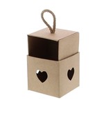 "Avana" Hearts insertion cube with cord (kraft)