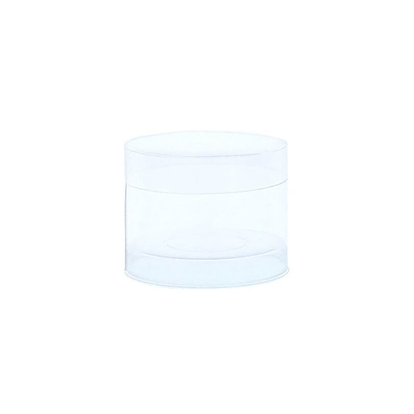 Transparent tube box with lid -  ø50*40 mm - 100 pieces