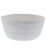 Round Paper rope basket - white - 10 pieces